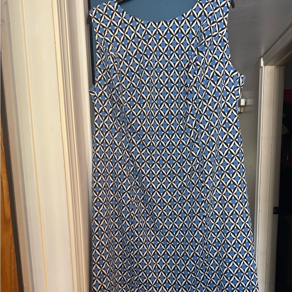 AGB Blue and White Patterned Dress
